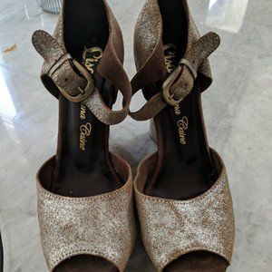 Lisa Jackal Emma Caine Distressed Leather Wedges